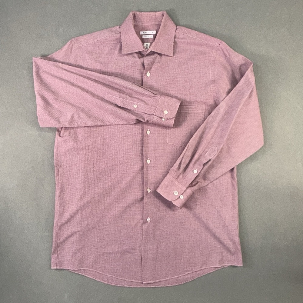 Men's Van Heusen Long Sleeve Regular Fit Wrinkle Free Button Up Shirt 15.5 32/33
